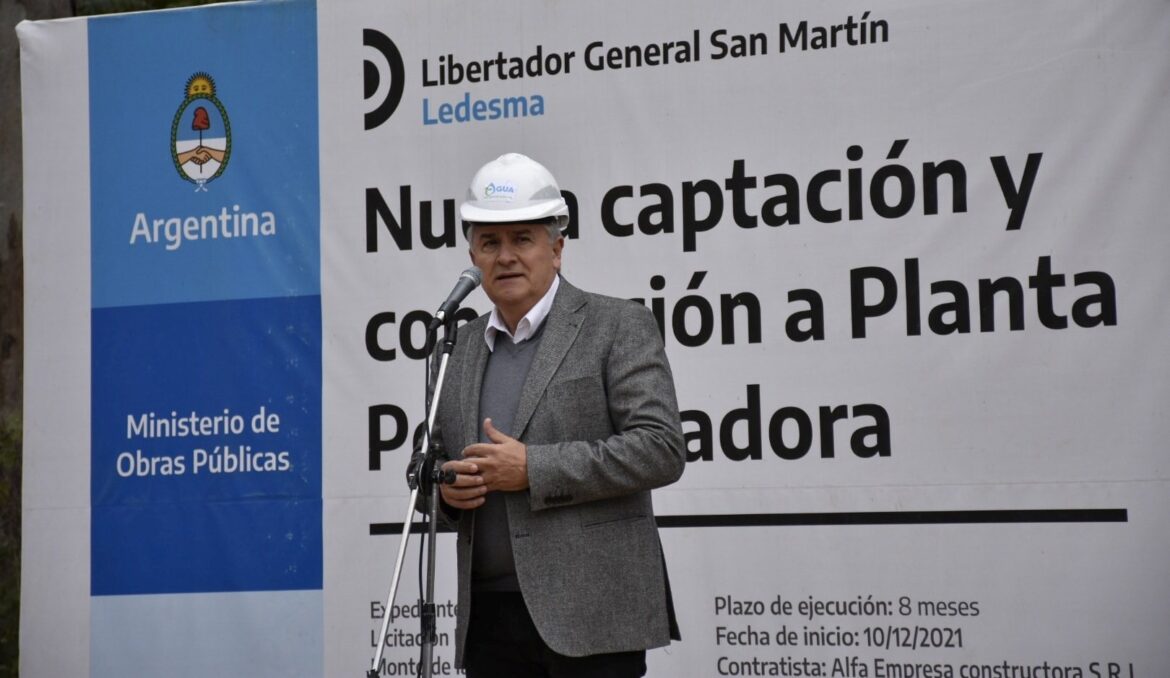 Morales inicio obras que mejorarán el servicio de agua en Libertador y Calilegua